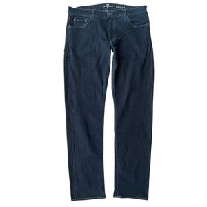 Seven 7 For Mankind Jeans Standard Mens 36 x 34 Blue Straight Leg Mid Rise READ